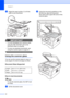 Page 36Chapter 3
22
dAdjust the paper guides (1) to fit the 
width of your document.
 
IMPORTANT
• To avoid damaging your machine while 
using the ADF, DO NOT pull on the 
document while it is feeding.
• To scan non-standard documents, see 
Using the scanner glass on page 22.
 
Using the scanner glass3
You can use the scanner glass to copy or 
scan pages of a book one page at a time.
Document Sizes Supported3
How to load documents3
Note
To use the scanner glass, the ADF must 
be empty.
 
aLift the document...