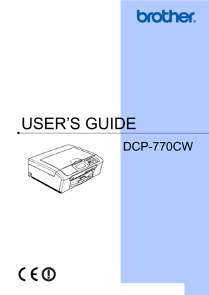 Page 1
USER’S GUIDE
DCP-770CW
 
 
 