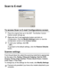 Page 1509 - 10   USING THE BROTHER CONTROL CENTER (FOR WINDOWS® 95/98/98SE/ME/2000 PROFESSIONAL AND WINDOWS NT® WS 4.0)
Scan to E-mail
To access Scan to E-mail Configurations screen
1Place the original face up in the ADF. The Brother Control 
Center screen will pop up.
2Right-click the E-mail application button and click on 
Configuration. Click the Modify Settings button to view the 
configuration screen of the Control Center.
3To save your settings, click OK.
—OR—
To go back to the default settings, click the...