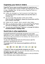 Page 1388 - 21   HOW TO SCAN USING WINDOWS®
Organizing your items in folders
PaperPort® has an easy-to-use filing system for organizing your 
items. The filing system consists of folders and items that you select 
to view in Desktop View. An item can be a PaperPort
® item or a 
non-PaperPort® item:
■Folders are arranged in a “tree” structure in the Folder View.
You use this section to select folders and view their items in 
Desktop View.
■You can simply drag and drop an item onto a folder.
When the folder is...