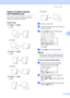 Page 43Making copies31
5
Duplex (2-sided) copying 
(DCP-8065DN only)5
If you want to use the duplex copy feature, 
load your document in the ADF.
Duplex Copy5
„
1 sided i  2 sided
Portrait
 
Landscape
 
„ 2 sided i  2 sided
Portrait
 
Landscape
 
„ 2 sided i  1 sided
Portrait
 
Landscape
 
aLoad your document.
bUse the dial pad to enter the number of 
copies (up to 99).
cPress  Duplex  and a or  b to select 
1sided i2sided , 
2sided i2sided  or  
2sided i1sided .
 
Duplexa1sided i  2sided
2sided
  i  2sided...