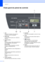 Page 14Capítulo 1
6
Visão geral do painel de controle1
 
1LCD
Apresenta mensagens para ajudá-lo a 
configurar e usar o seu aparelho.
2Dados LED
O LED piscará de acordo com o status da 
máquina.
3 Teclas de menu:
Menu
Permitem acessar o Menu para programar as 
suas configurações neste aparelho.
Excluir/Voltar
Elimina os dados introduzidos ou permite 
cancelar a configuração atual.
OK
Permite armazenar as suas configurações no 
aparelho.
d ou c
Pressione para ir para a frente ou para trás nas 
seleções do menu.
a...