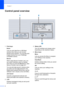 Page 14Chapter 1
6
Control panel overview1
 
1Print keys:
Direct
Lets you print data from a USB flash 
memory drive that you can connect 
directly to the machine. You can also print 
images directly from your PictBridge 
compatible camera.
Secure
When using Secure Function Lock, you 
can switch restricted users by holding 
down d as you press the Secure key. (See 
Secure Function Lockon page 24.)
You can print data saved in memory when 
you enter your four-digit password. (For 
details about using the Secure...