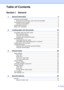 Page 5iii
Table of Contents
Section I General
1 General information 2
Using the documentation ....................................................................................... 2
Symbols and conventions used in the documentation .................................... 2
Accessing the User’s Guides................................................................................. 2
Viewing documentation ................................................................................... 3
Control panel overview...