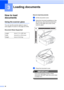 Page 3420
3
How to load 
documents
3
Using the scanner glass3
You can use the scanner glass to copy or 
scan pages of a book or one page at a time.
Document Sizes Supported3
How to load documents3
aLift the document cover.
bUsing the document guidelines on the  
left and top, place the document face 
down in the upper left corner of the 
scanner glass.
 
 
cClose the document cover.
IMPORTANT
If you are scanning a book or thick 
document, DO NOT slam the cover down 
or press on it.
 
Loading documents3
Length:...