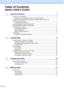 Page 4ii
Table of Contents 
(BASIC USER’S GUIDE)
1 General information 1
Using the documentation ....................................................................................... 1
Symbols and conventions used in the documentation .................................... 1
Accessing the Advanced User’s Guide, Software User’s Guide and  Network User’s Guide ......................................................................................... 1Viewing Documentation...