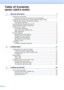 Page 4ii
Table of Contents 
(BASIC USER’S GUIDE)
1 General information 1
Using the documentation ....................................................................................... 1
Symbols and conventions used in the documentation .................................... 1
Accessing the Advanced User’s Guide, Software User’s Guide,  Network User’s Guide, and Network Glossary ................................................... 1Viewing Documentation...