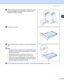 Page 15About this printer
1 - 8
1
3While pressing the blue paper-guide release lever, slide 
the paper guides to fit the paper size. Check that the 
guides are firmly in the slots.
4Put paper in the tray.
5Check that the paper is below the maximum paper mark 
(▼).
Note
 Paper jams may occur if you put more than 250 sheets 
(80 g/m2 or 21 lb) of plain or bond paper in the paper 
tray at any one time.
 Paper jams may occur if you put more than 10 
transparencies in the paper tray at any one time.
 When you use...