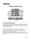 Page 1Brother Laser Printer
HL-5030
HL-5040
HL-5050
HL-5070N
Users Guide
Version 1
For visually-impaired users
Please see the two HTML files, index_win.html and index_mac.html, 
on the supplied CD-ROM. You can read them with Screen Reader 
‘text-to-speech’ software.
You must set up the hardware and install the driver before you can use the printer.
Please use the Quick Setup Guide to set up the printer. You can find a printed copy in the box.
Please read this User’s Guide thoroughly before you use the printer....