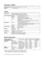 Page 159A - 4   APPENDIX (SPECIFICATIONS, FONTS AND BAR CODE)
* USB is not supported under Windows® 95 or Windows NT®4.0.
** Power Macintosh with an Apple original pre-installed USB port.
Dimensions / Weights
Dimensions (W x D x H)392 x 425 x 310 mm (15.4 x 16.7 x 12.2 in.)
Weights20.3 kg (44.8 lb)
General
Power sourceUSA and Canada: AC 100 to 120 V, 50/60 Hz
Europe and Australia: AC 220 to 240 V, 50/60 Hz
Power consumptionPrinting Less than 600 W at 25 °C (77 °F)
Standby Less than 90 W at 25 °C (77 °F)
Sleep...