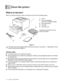 Page 91 - 1   ABOUT THIS PRINTER
1
What is in the box?
When you unpack the printer, check to see that you have all of the following parts.
1Printer
2Drum unit assembly
(with toner cartridge included)
3Quick setup guide
4CD-ROM
5AC power cord
Components may differ from one 
country to another.
Figure 1-1
Interface cable
■An interface cable is not a standard accessory.
■Some computers have a USB and a parallel port. Please buy the appropriate cable for the interface 
you intend to use.
■Most parallel cables...