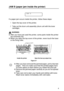 Page 182TROUBLESHOOTING 6 - 14
HL7050_US_UG_FM5.5
JAM B (paper jam inside the printer)
If a paper jam occurs inside the printer, follow these steps:
1Open the top cover of the printer. 
2Take out the drum unit assembly (drum unit with the toner 
cartridge).    
WARNING
■After you have just used the printer, some parts inside the printer 
are extremely hot.
■When you open the top cover of the printer, never touch the fuser 
or the fixing roller.
Inside the printer Open the face-up output tray
Figure 6-7
■After...