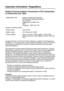 Page 7vi 
HL7050_US_UG_FM5.5
Important information: Regulations
Federal Communications Commission (FCC) Declaration 
of Conformity (For USA)
complies with Part 15 of the FCC Rules. Operation is subject to the following two 
conditions: (1) This device may not cause harmful interference, and (2) this device 
must accept any interference received, including interference that may cause 
undesired operation.
This equipment has been tested and found to comply with the limits for a Class B 
digital device, pursuant...