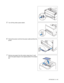 Page 168APPENDIXES   A - 10
5Turn off the printer power switch.
6Pull out the power cord from the power outlet and then the 
printer.
7Remove any paper from the center output tray (1) and 
return the paper stopper to its original position if it is raised 
(2).
 