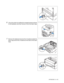 Page 172APPENDIXES   A - 14
6Lift up the printer by holding the recessed areas as shown 
in the illustration and then remove it from the lower trays.
7Remove the fasteners found at the 2 locations inside the 
lower trays and at the 2 locations at the back of the lower 
trays.
 