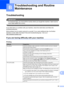 Page 99
83
B
B
TroubleshootingB
IMPORTANT
For technical help, you must call the country where you bought the machine. Calls must be 
made from within  that country.
 
If you think there is a problem with your machine, check the chart below and follow the 
troubleshooting tips. 
Most problems can be easily resolved by yourself. If you need additional help, the Brother 
Solutions Center offers the latest FAQs and troubleshooting tips. Visit us at 
http://solutions.brother.com
.
If you are having difficulty with...