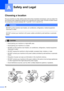 Page 96
82
A
Choosing a locationA
Put your machine on a flat, stable surface that is free of vibration and shocks, such as a desk. Put 
the machine near a telephone wall jack and a standard AC power outlet. Choose a location where 
the temperature remains between 50°F and 95 °F (10 °C and 35 °C).
WARNING 
DO NOT put the machine near heaters, air conditioners, refrigerators, medical equipment, 
chemicals or water. 
  
DO NOT connect your machine to AC power outlets controlled by wall switches or automatic...