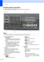 Page 20Chapter 1
6
Control panel overview1
The MFC-255CW and MFC-295CN have the same control panel keys.
Note
Most of the illustrations in this User’s Guide show the MFC-255CW.
 
1 Fax and telephone keys:
„Redial/Pause
Redials the last number called. It also inserts a 
pause when programming quick dial numbers.
„Hook
Press before dialing if you want to make 
sure a fax machine will answer, and then 
press Black Start or Color Start. 
Also, press this key after picking up the 
handset of the external telephone...