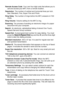 Page 212
G - 5   GLOSSARY
Remote Access Code   Your own four-digit code that allows you to 
call and access your MFC from a remote location.
Resolution   The number of vertical and horizontal lines per inch. 
See: Standard, Fine, Super Fine and Photo.
Ring Delay   The number of rings before the MFC answers in FAX 
mode.
Ring Volume   Volume setting for the MFC’s ring.
Scanning   The process of sending an electronic image of a paper 
document into your computer.
Search   An electronic, alphabetical listing of...