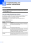 Page 116102
C
TroubleshootingC
IMPORTANT
For technical help, you must call the country where you bought the machine. Calls must be 
made from within that country.
 
If you are having difficulty with your machineC
If you think there is a problem with the way your faxes look, make a copy first. If the copy looks 
good, the problem is probably not your machine. Check the chart below and follow the 
troubleshooting tips. You can solve most problems by yourself.
If you need additional help, the Brother Solutions...