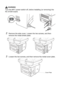 Page 204
13 - 6   OPTIONAL ACCESSORIES
WARNING
Turn the MFC power switch off, before installing (or removing) the 
NC-9100h board.
2Remove the side cover. Loosen the two screws, and then 
remove the metal shield plate.
3Loosen the two screws, and then remove the metal cover plate.
Cover Plate
 