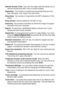 Page 212
G - 5   GLOSSARY
Remote Access Code   Your own four-digit code that allows you to 
call and access your MFC from a remote location.
Resolution   The number of vertical and horizontal lines per inch. 
See: Standard, Fine, Super Fine and Photo.
Ring Delay   The number of rings before the MFC answers in FAX 
mode.
Ring Volume   Volume setting for the MFC’s ring.
Scanning   The process of sending an electronic image of a paper 
document into your computer.
Search   An electronic, alphabetical listing of...