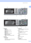 Page 23
General Information7
1
 
 
3 Mode keys:„  Fax
Lets you access Fax mode.
„  Scan
Lets you access Scan mode.
„  Copy
Lets you access Copy mode.
„  PhotoCapture
Lets you access PhotoCapture Center
® 
mode.
4 Menu keys: „Volume keys
 d     c 
In Fax mode, you can press these keys to 
adjust the ring volume. „
a Speed Dial  
Lets you look up and dial numbers that are 
stored in the memory.
„ d or  c
Press to scroll backward or forward to a 
menu selection.
Also, press to choose options.
„ a or  b
Press to...