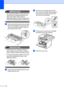 Page 147136
IMPORTANT
We recommend that you place the drum 
unit and toner cartridge assembly on a 
clean, flat surface with a sheet of 
disposable paper or cloth underneath it in 
case you accidentally spill or scatter toner.
 
cPush down the blue lock lever and take 
the toner cartridge out of the drum unit. 
Take out the jammed paper if there is 
any inside the drum unit.
 
IMPORTANT
• Handle the toner cartridge carefully. If 
toner scatters on your hands or clothes, 
wipe or wash it off with cold water at...