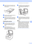 Page 85Troubleshooting and routine maintenance
73
C
eWipe the inside and the outside of the 
paper tray with a dry, lint-free soft cloth 
to remove dust.
 
fRe-load the paper and put the paper tray 
firmly back in the machine.
gPlug the machine’s power cord back into 
the AC power outlet first, and reconnect 
all cables. Turn on the machine’s power 
switch.
Cleaning the scannerC
aTurn off the machine’s power switch. 
Disconnect all cables and then unplug 
the power cord from the AC power 
outlet.
bLift the...