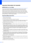 Page 126
114
Important Information for AustraliaA
IMPORTANT-For Your SafetyA
To ensure safe operation the three-pin plug supplied must be inserted only into a standard 
threepin power point which is effectively grounded through the normal household wiring.
Extension cords used with the equipment must be three-conductor and be correctly wired to 
provide connection to ground. Incorrectly wired extension cords are a major cause of fatalities.
The fact that the equipment operates satisfactorily does not imply that...