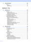 Page 6iv
4 Security features 25
Security ................................................................................................................ 25
Setting lock .................................................................................................... 25
Memory security ............................................................................................26
Section II Fax
5 Sending a fax 30
How to fax...