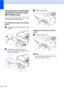 Page 180168
Uninstalling and installing the 
handset and handset cradle 
(MFC-790CW only)B
If you do not use the handset you can remove 
the handset and handset cradle.
Uninstalling the handset and handset 
cradle
B
aUnplug the curled handset cord from the 
machine.
 
bPull the tab (1) back and hold it in 
position as you push the cradle (2) to the 
back of the machine.
 
cAttach the side cover. 
Installing the handset and handset 
cradle
B
aRemove the side cover. 
Note
If you cannot open the cover with your...