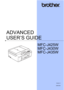 Page 1ADVANCED 
USER’S GUIDE
MFC-J425W
MFC-J430W
MFC-J435W
 
Version 0
USA/CAN
 