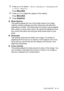 Page 113WALK-UP PHOTOCAPTURE CENTER™   9 - 11
3Press ▲ or ▼ to select  1.White Balance , 2.Sharpness  or 
3.Color Density .
Press 
Menu/Set.
4Press ▲ or ▼ to adjust the degree of the setting.
Press 
Menu/Set.
5Press Stop/Exit.
■ White Balance
This setting adjusts the hue of the white areas of an image.
Lighting, camera settings and other influences will effect the 
appearance of white. The white areas of a picture may be slightly 
pink, yellow or some other colour. By using this adjustment you 
can correct this...