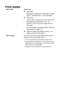 Page 182S - 3   SPECIFICATIONS
Print media
Paper Input  Paper Tray
■Paper type:
Plain paper, inkjet paper (coated paper), glossy 
paper*
2, transparencies*1*2 and envelopes 
■ Paper size:
Letter, Legal*
3, Executive, A4, A5, A6, JIS_B5, 
envelopes (commercial No.10, DL, C5, 
Monarch, JE4), Photo card, Index card and 
Post card.
For more details, see  Paper weight, thickness 
and capacity  on page 1-12.
■ Maximum paper tray capacity: Approx. 100 
sheets of 80 g/m
2 plain paper
Paper Output Up to 25 sheets of A4...