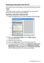 Page 207HOW TO SCAN USING WINDOWS®   13 - 11
Scanning a document into the PC
If you want to scan a whole page, use the ADF (aut omatic document 
feeder).
—OR—
If you want to scan a portion of t he page aft er pre-scanning the 
document, use the scanner glass (Flatbed).
Sca nning a docume nt using the  A DF
1Pl ace t he original f ace up i n the ADF (automat ic document  f eeder).
2Select  the Document  Fee der from the Pa per sourc e 
drop-down list box (A).
3Select  the pict ure type (B).
4Select  the Paper...