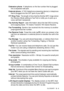 Page 401GLOSSARY   G - 3
Exte nsion phone  A telephone on the fax number that is plugged 
into a separate wall jack.
Exte rnal phone  A TAD (telephone answering device) or telephone 
t hat is plugged into the EXT jack of your MFC.
F/T Ring Time  The length of time that the Brother MFC rings (when 
t he Receive Mode setting is Fax/Tel) to notify you to pick up a 
voice call that  it answered.
Fax Activity Report  Lists information about the last  200 incoming 
and outgoing faxes. TX means Transmit. RX means...