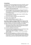 Page 44INTRODUCTION   1 - 18
Connections
The external TAD must be plugged into the back of the MFC,  int o t he 
jack labeled EXT. Your MFC cannot work properly if you plug the 
TAD into a wall jack (unless you are using Distinctive Ring).
1Plug the telephone line cord from the wall jack into the back of 
t he MFC, in the jack labeled LINE.
2Plug the telephone line cord from your external TAD into the 
back of the MFC, in the jack labeled EXT. (Make sure this cord 
is connected to the TAD at the TAD’s telephone...