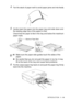 Page 27INTRODUCTION   1 - 14
4Fan the stack of paper well to avoid paper jams and mis-feeds.
5Gently insert the paper into the paper tray print side down and 
the leading edge (top of the paper) in first.
Check that the paper is flat in the tray and below the maximum 
paper mark.
6Put the output paper tray back on and push the paper tray firmly 
back into the machine.
■Make sure the paper side guides touch the sides of the 
paper.
■ Be careful that you do not push the paper in too far; it may 
lift at the back...