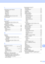 Page 135
127
F
L
LCD (liquid crystal display) ...................... 96
Brightness
 ............................................. 27
Contrast
 ................................................ 27
Dim Timer
 ............................................. 27
Help List
 ................................................ 28
Language
 .............................................. 27
Loading envelopes and post cards
 .......... 15
Loading paper
 ............................................ 9
M
Macintosh®
See Software...