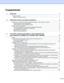 Page 3ii
Содержание
1Введение1
Сетевые функции.....................................................................................................................................1
Другие сетевые функции...................................................................................................................2
2Изменение сетевых настроек устройства3
Как изменить сетевые настройки аппарата (IP-адрес, маска подсети и шлюз) .................................3
Использование панели...