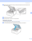 Page 141Rout i ne  Ma i nt e na nce
131
5
cWipe the windows of LED head (1) with a dry, lint-free cloth. Be careful not to touch the windows of LED 
head (1) with your fingers. 
 
dClose the top cover of the printer.
ePlug the printer back in, and then turn on the power switch.
Cleaning the corona wires5
If you have print quality problems, clean the corona wires as follows:
aTurn off the printer power switch. Fully open the top cover by lifting up on the handle (1). 
11
1
 