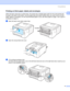 Page 23Printing Methods
13
1
Printing on thick paper, labels and envelopes1
When the back output tray is pulled down, the printer has a straight paper path from the manual feed slot 
through to the back of the printer. Use this paper feed and output method when you want to print on thick 
paper, labels or envelopes. (For the recommended paper to use, see About paper on page 1 and Types of 
envelopes on page 3.)
aOpen the back cover (back output tray). 
bOpen the manual feed slot cover. 
c
Pull down the two gray...