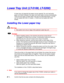 Page 1274-4
L L
o o
w w
e e
r r
   
T T
r r
a a
y y
   
U U
n n
i i
t t
   
( (
L L
T T
- -
5 5
1 1
0 0
0 0
, ,
   
L L
T T
- -
5 5
2 2
0 0
0 0
) )
A lower tray unit expands the paper source capacity. You can load extra
paper and switch between the upper and lower paper sources automatically.
There are two types of paper feed units that are described below. LT-5100
can be loaded with 500 x 2 sheets.  LT-5200 can be loaded with 2000
sheets.
I I
n n
s s
t t
a a
l l
l l
i i
n n
g g
   
t t
h h
e e
   
L L
o o
w w
e...