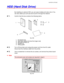 Page 184CHAPTER 4 OPTIONS
4-61
H H
D D
D D
   
( (
H H
a a
r r
d d
   
D D
i i
s s
k k
   
D D
r r
i i
v v
e e
) )
By installing an optional HDD, you can save multiple print jobs onto it. You
can also select your print job and re-print it through the network.
☛
☛☛ ☛ 1.Confirm that the box contains the following items.
Fig. 4-100
1. HD-6G/HD-EX
2. Hard disk cables (2) [Use the longer one]
3. Shoulder screws (4)
4. Screws (4)
5. Setup guide
☛
☛☛ ☛ 2.Turn off the printer and unplug the power cord from the AC...