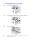 Page 2256-14
! When the Interchange unit is installed
☛
☛☛ ☛ 1.Open the Duplex unit by lifting the catch.
ZAEP331E 
Fig. 6-16
☛
☛☛ ☛ 2.Open the Right cover by lifting the catch () and open the Upper cover of
the interchange unit by pulling the handle ().
ZAEH051E 
1
2
Fig. 6-17
☛
☛☛ ☛ 3.Remove the jammed paper.
ZAEH060E 
Fig. 6-18
☛
☛☛ ☛ 4.Close the covers in the following order: the Upper right cover, the Right
cover and the Duplex unit.
 