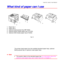 Page 37CHAPTER 1 ABOUT THIS PRINTER
1-13
W W
h h
a a
t t
   
k k
i i
n n
d d
   
o o
f f
   
p p
a a
p p
e e
r r
   
c c
a a
n n
   
I I
   
u u
s s
e e
1. Paper tray 1
2. Paper tray 2
3. Optional multi-purpose tray (MP-5000)
4. Optional 500x2 sheets paper tray (LT-5100)
5. Optional 2000 sheets paper tray (LT-5200)
Fig. 1-8
The printer loads paper from the installed standard paper trays, optional
Multi-purpose tray, or optional Lower paper trays.
✒
✒✒ ✒  Note
• This section refers to the standard paper tray....