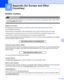 Page 167157
B
B
Appendix (for Europe and Other Countries)B
Brother numbers0
IMPORTANT
 
For technical and operational help, you must call the country where you bought the printer. Calls must be 
made from within that country.
 
Register your product0
By registering your Brother product, you will be recorded as the original owner of the product.
Your registration with Brother:
„may serve as a confirmation of the purchase date of your product should you lose your receipt;
„may support an insurance claim by you in...