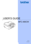 Page 1
USER’S GUIDE
MFC-490CW
 
Version A
ARL/ASA/NZ
 