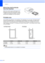 Page 26
Chapter 2
14
Removing small printouts 
from the machine2
When the machine ejects small paper onto 
the paper tray you may not be able to reach 
it. Make sure printing has finished, and then 
pull the tray completely out of the machine.
 
Printable area2
The printable area depends on the settings in the application you are using. The figures below 
show the unprintable areas on cut sheet paper and envelopes. The machine can print in the 
shaded areas of cut sheet paper when the Borderless print feature...